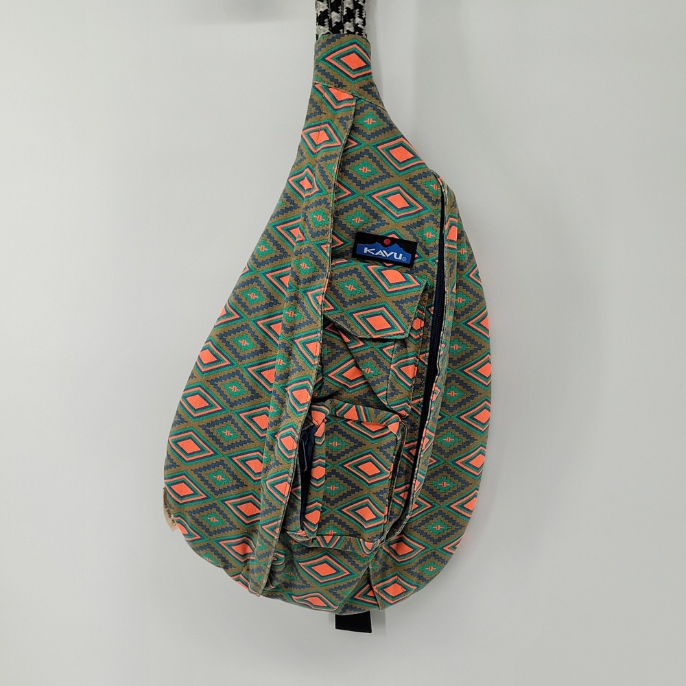 KAVU Rope Bag Limited Edition Aztec Southwest Geometric Sling Backpack Unisex - Picture 1 of 8
